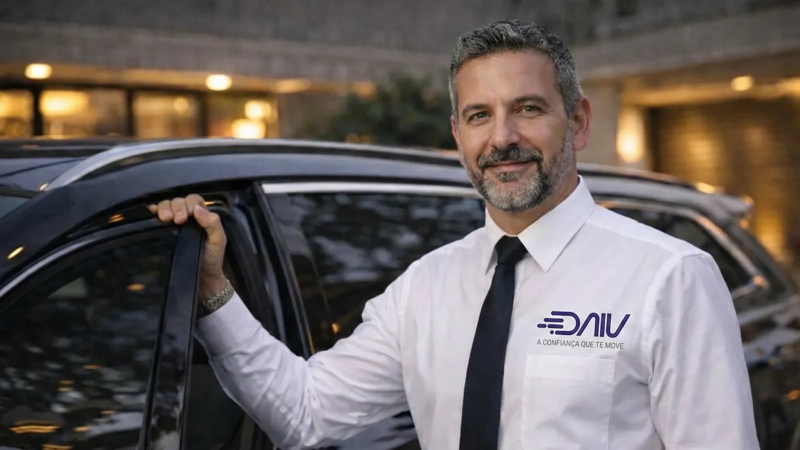 Motorista parceiro DAIV em operacao executiva