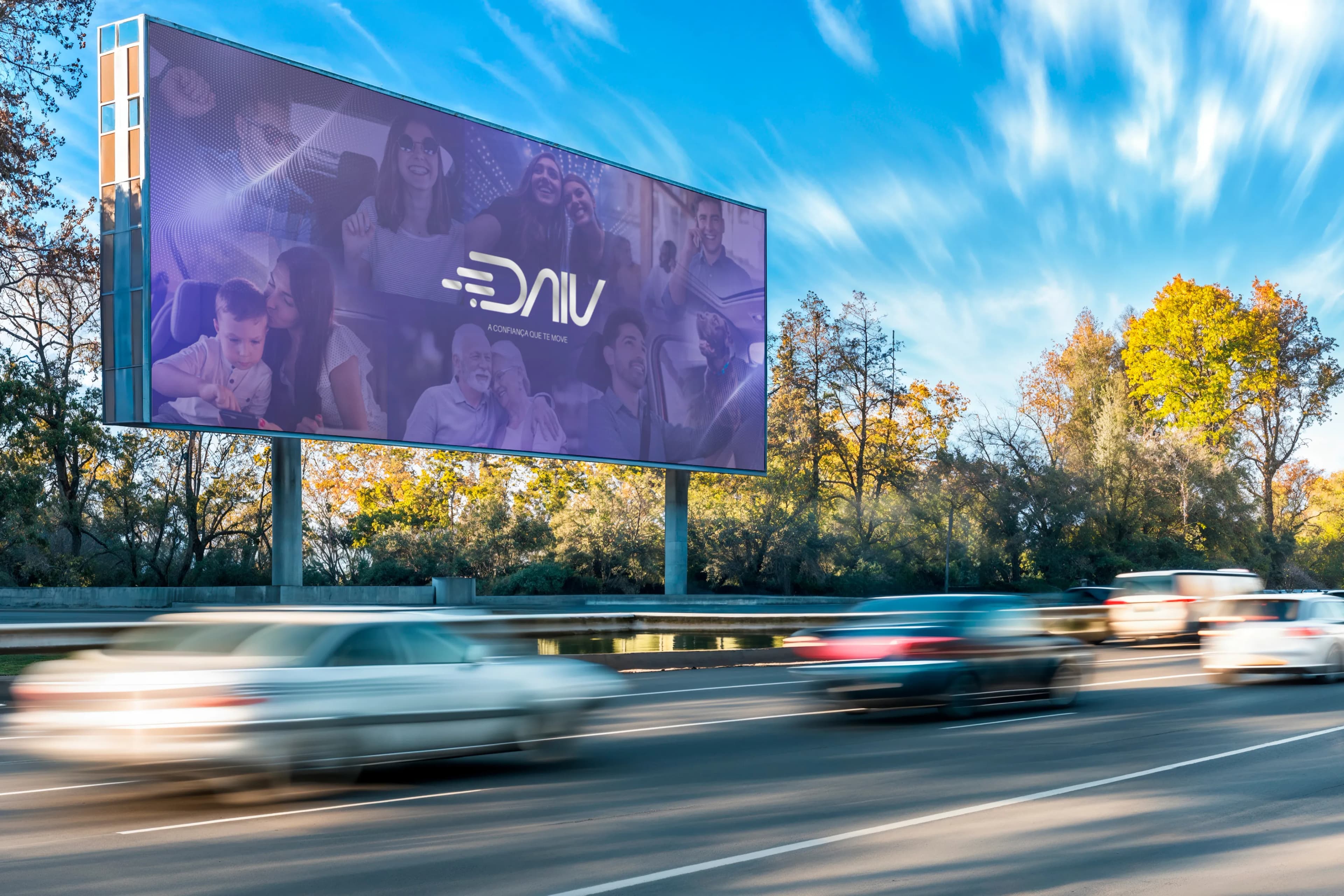 Motorista e veiculo DAIV em ambiente urbano